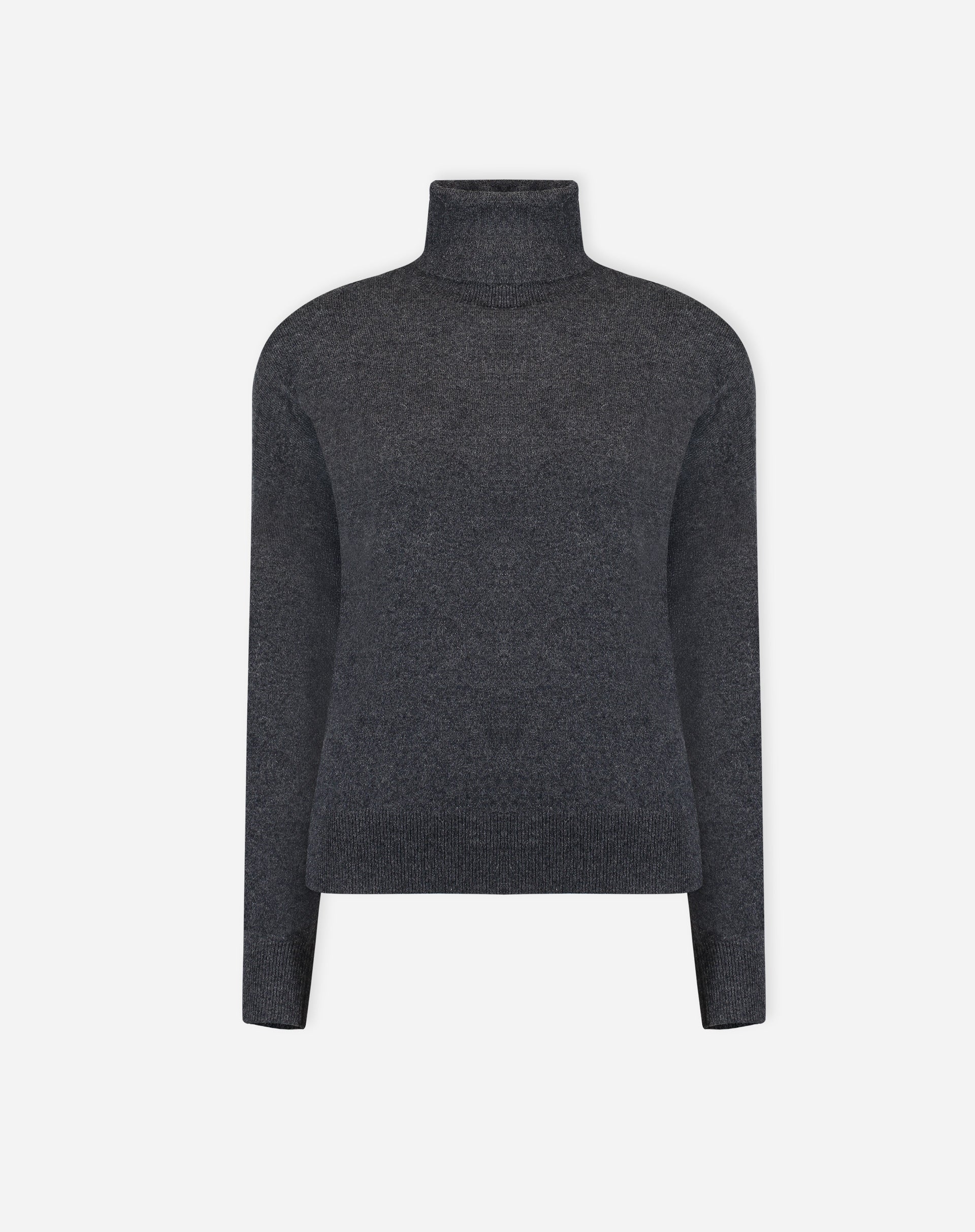 Suéter Cashmere Deluxe Gola Alta - Cinza Mescla Escuro - Image 6